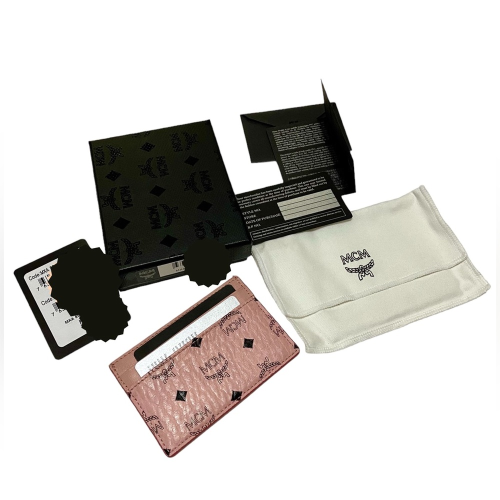 MCM Monogram Pink Card Holder